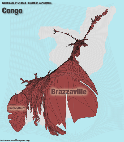 Republik Kongo Bevölkerung Verteilung